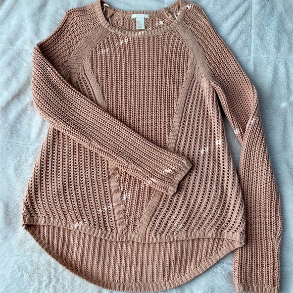 H&M beige/blush sweater - Picture 1 of 5